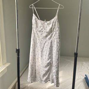 Abercrombie & Fitch White, Flower-Print Midi Dress, XL